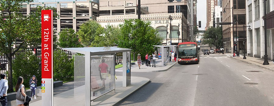 Upgrades planned for 12th & Grand transit stop